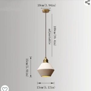 Elegant White and Gold Pendant Light